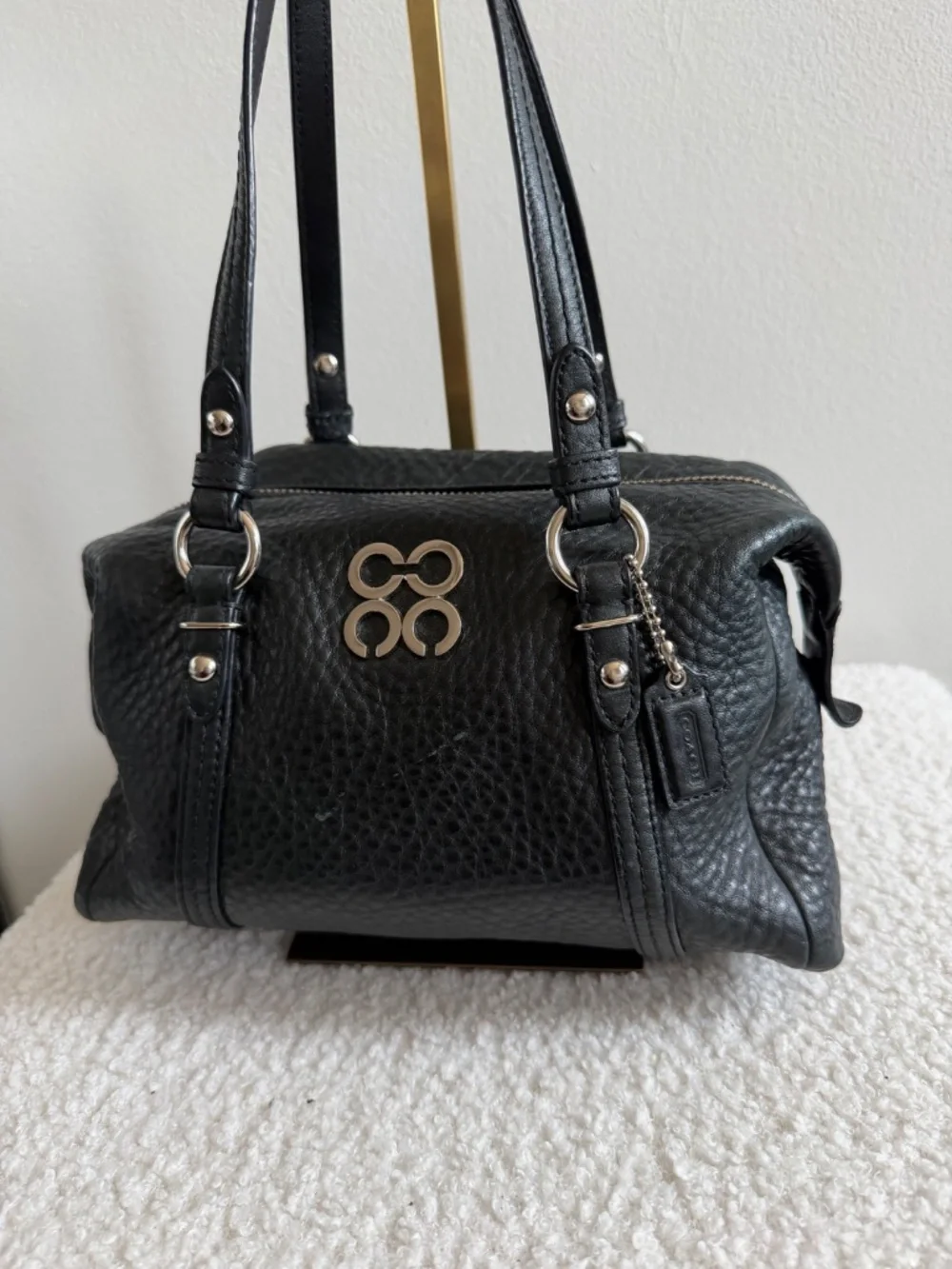 Y2K Coach Julia Mini Satchel Black Silver Hardware